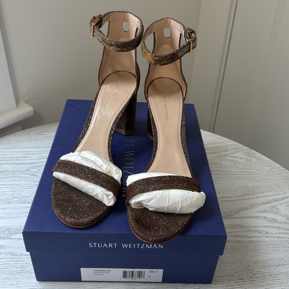 Stuart Weitzman - 75LessNudist “bronze nighttime” - like new